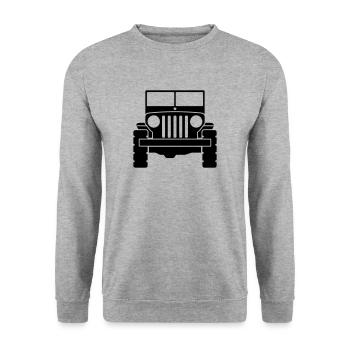 Jeep - SUV - Unisex Sweatshirt - salt & pepper - Front - Alina (178cm) & Michal (187cm)