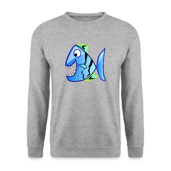 Beautiful Pyranja in blue. Gift - Unisex Sweatshirt - salt & pepper - Front - Alina (178cm) & Michal (187cm)