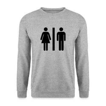 bath bath bathtub bathtub shower shower41 - Unisex Sweatshirt - salt & pepper - Front - Alina (178cm) & Michal (187cm)