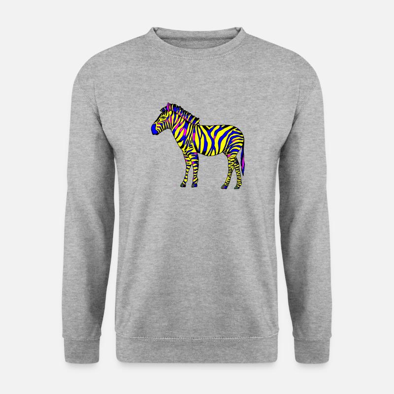 Zebra - Unisex Pullover - Weißgrau meliert