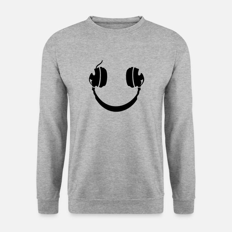 Casque Smiley - Sweat-shirt Unisexe - gris chiné