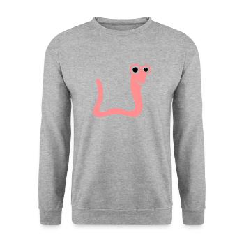 Worm snake - Unisex Sweatshirt - salt & pepper - Front - Alina (178cm) & Michal (187cm)