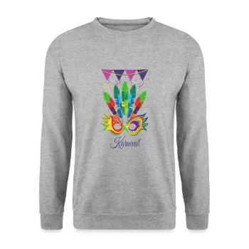 Mardi Gras Mardi Gras Carnival Costume - Unisex Sweatshirt - salt & pepper - Front - Alina (178cm) & Michal (187cm)