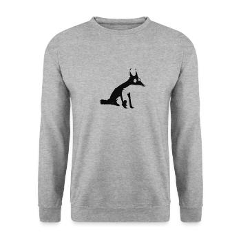 Black Fox no 1 - Unisex Sweatshirt - salt & pepper - Front - Alina (178cm) & Michal (187cm)