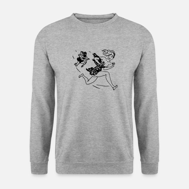 neanderthal cave man caveman steinzeit6 - Unisex Sweatshirt - salt & pepper