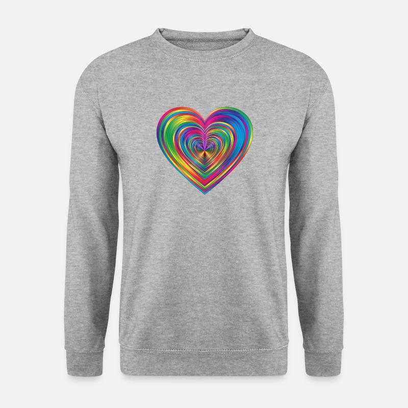 Rainbow Heart - Unisex Sweatshirt - salt & pepper