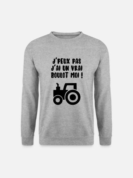 J’peux pas j’ai un vrai boulot - Sweat-shirt Unisexe - gris chiné