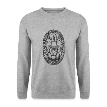 Easter beautiful design cute classic - Unisex Sweatshirt - salt & pepper - Front - Alina (178cm) & Michal (187cm)