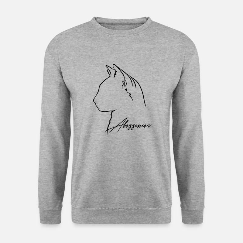 Abyssinian Profile Cats Cat Wilsigns - Unisex Sweatshirt - salt & pepper