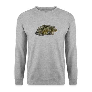African bullfrog - Unisex Sweatshirt - salt & pepper - Front - Alina (178cm) & Michal (187cm)