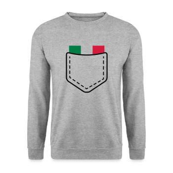 Italia Italy Italy country flag gift idea - Unisex Sweatshirt - salt & pepper - Front - Alina (178cm) & Michal (187cm)