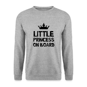 Little Princess on Board - Unisex Sweatshirt - salt & pepper - Front - Alina (178cm) & Michal (187cm)