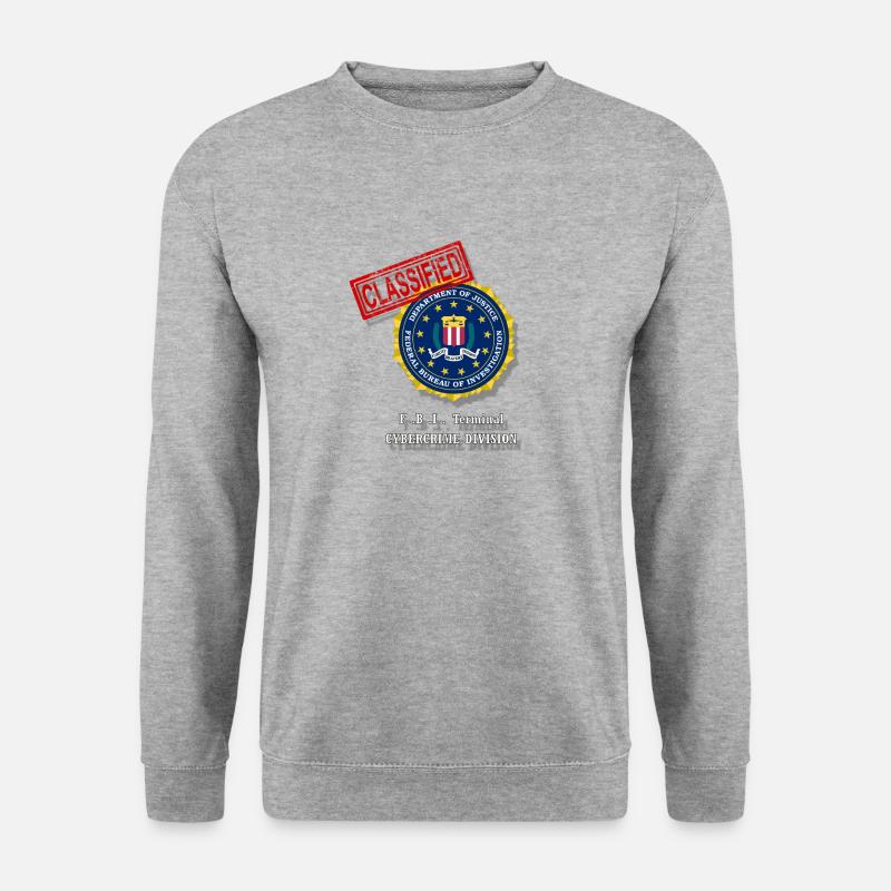 FBI - Unisex Pullover - Weißgrau meliert