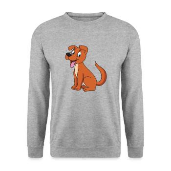 dog - Unisex Sweatshirt - salt & pepper - Front - Alina (178cm) & Michal (187cm)