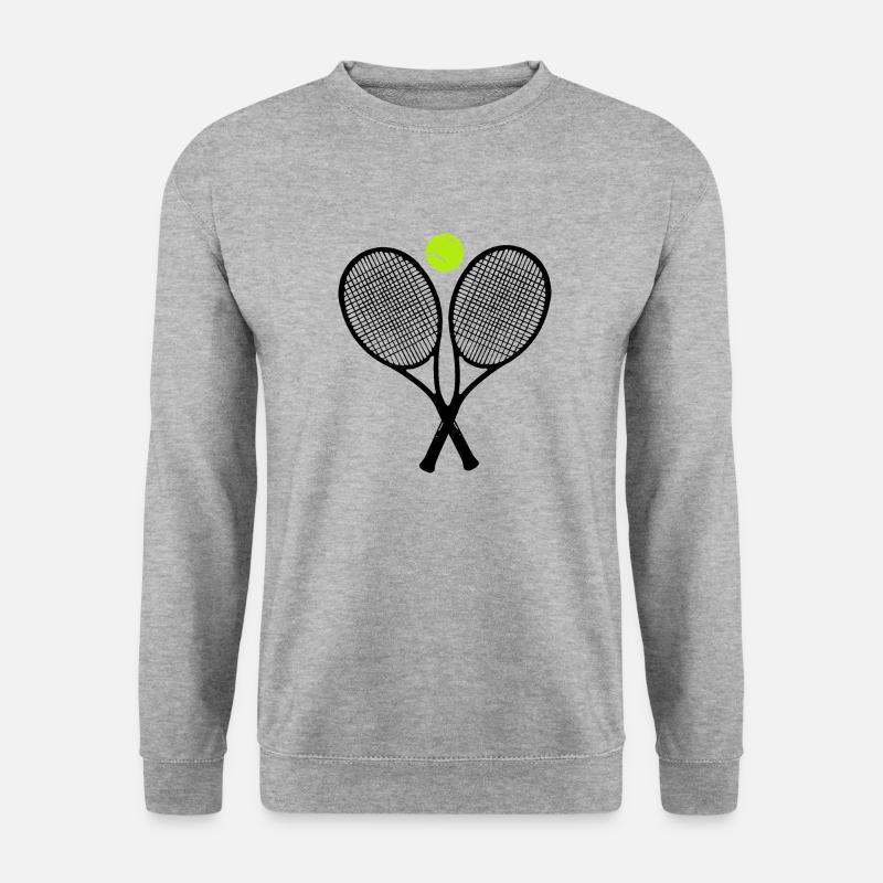 tennisketsjer - Unisex sweater - hvidgrå meleret