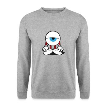 Œil fatigué - Sweat-shirt Unisexe - gris chiné - Devant - Alina (178cm) & Michal (187cm)