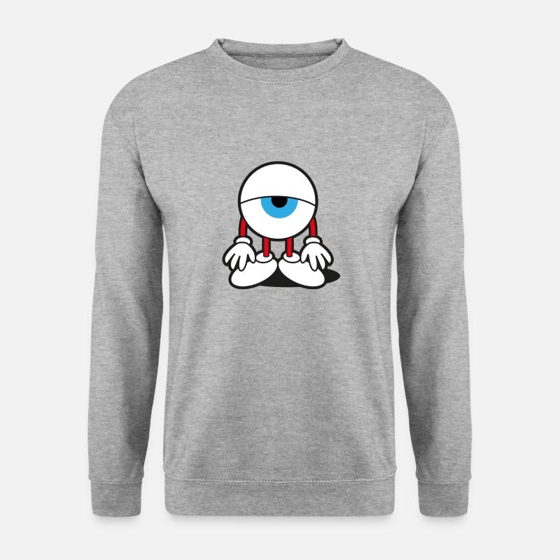 Müde Augen - Unisex Pullover - Weißgrau meliert