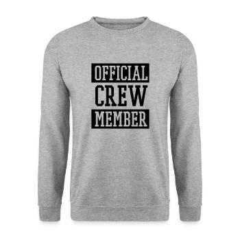 OFFICIAL CREW MEMBER - Unisex Pullover - Weißgrau meliert - Vorne - Alina (178cm) & Michal (187cm)