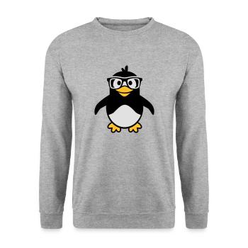 Manchot - Sweat-shirt Unisexe - gris chiné - Devant - Alina (178cm) & Michal (187cm)