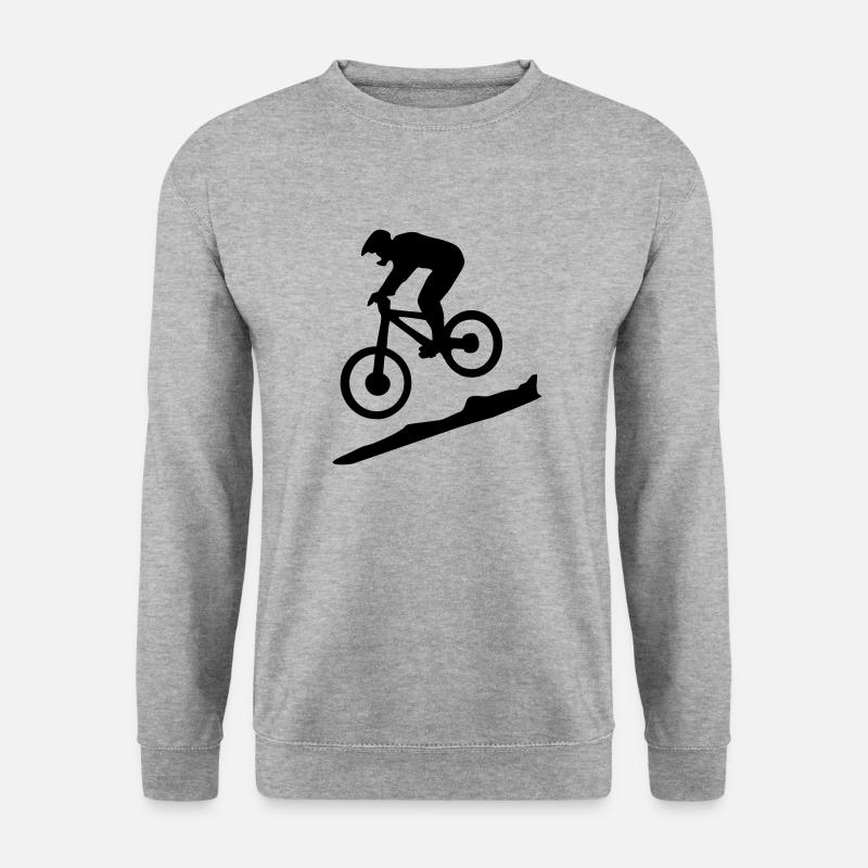 downhill biking - mountain biking - Unisex Pullover - Weißgrau meliert