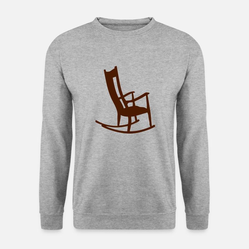 rocking chair schaukelstuhl - Unisex Pullover - Weißgrau meliert
