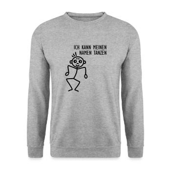 Namen tanzen - Unisex Pullover - Weißgrau meliert - Vorne - Alina (178cm) & Michal (187cm)