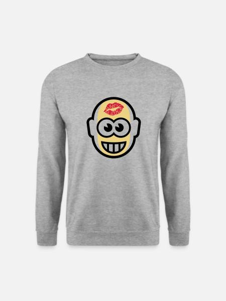 Baldy With Kiss On Forehead (3C) - Unisex Sweatshirt - salt & pepper