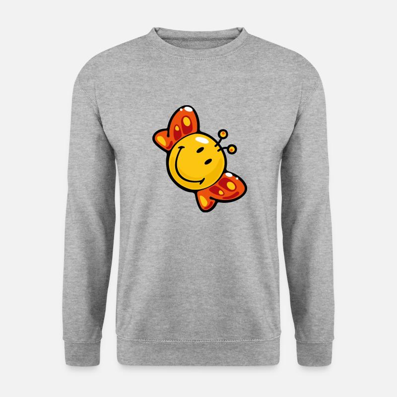 Smiley Butterfly - Unisex Sweatshirt - salt & pepper