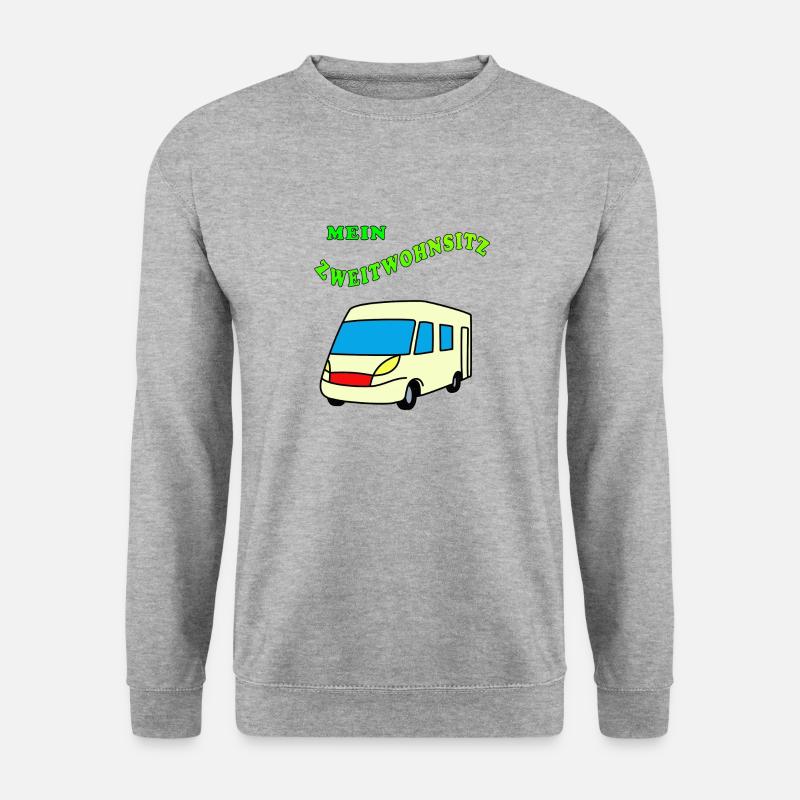 Zweitwohnsitz Wohnmobil - Unisex Pullover - Weißgrau meliert