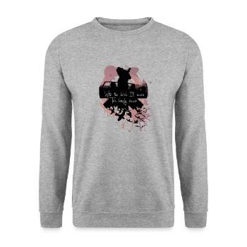 RHCP Splat - Unisex Sweatshirt - salt & pepper - Front - Alina (178cm) & Michal (187cm)