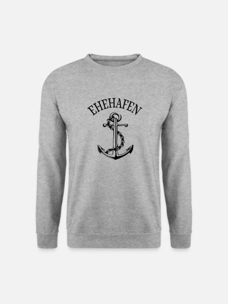 (ehehafen_anker) - Unisex Pullover - Weißgrau meliert