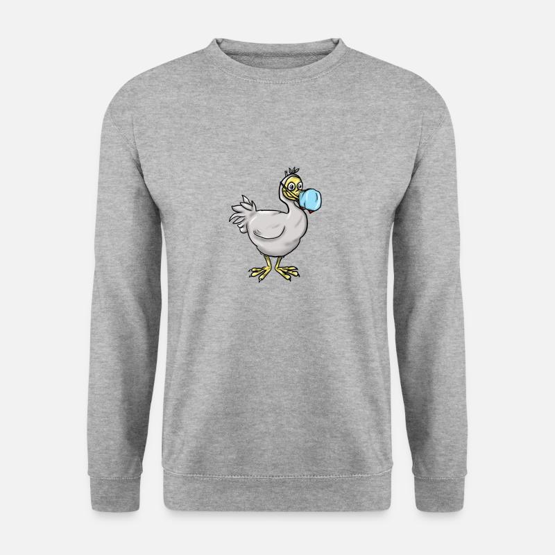 Dodo Maske - Unisex Pullover - Weißgrau meliert