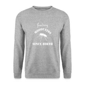 Feeding mosquitoes /mosquito funny - Unisex Sweatshirt - salt & pepper - Front - Alina (178cm) & Michal (187cm)