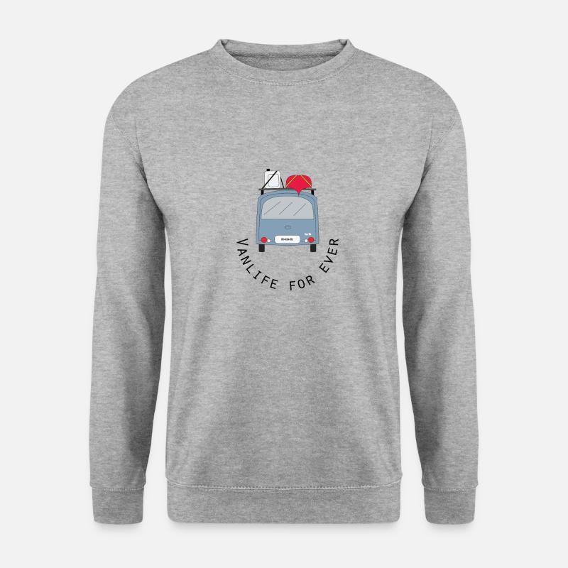 Van Leben für immer - Unisex Pullover - Weißgrau meliert