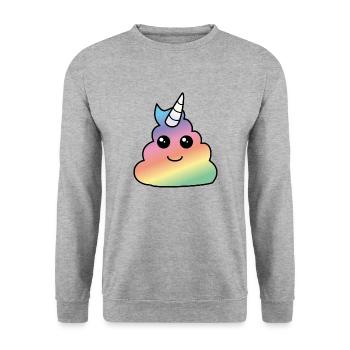 Merde de licorne - Sweat-shirt Unisexe - gris chiné - Devant - Alina (178cm) & Michal (187cm)
