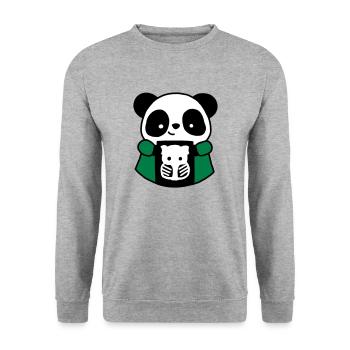 Panda TSRM radiology technician - Unisex Sweatshirt - salt & pepper - Front - Alina (178cm) & Michal (187cm)