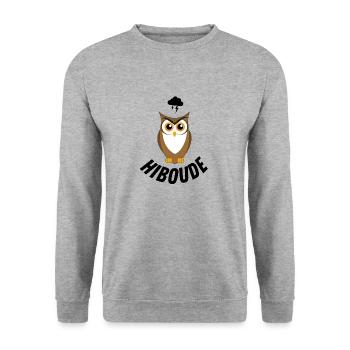 hiboude - Sweat-shirt Unisexe - gris chiné - Devant - Alina (178cm) & Michal (187cm)