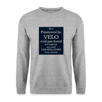 velo - Sweat-shirt Unisexe - gris chiné - Devant - Alina (178cm) & Michal (187cm)