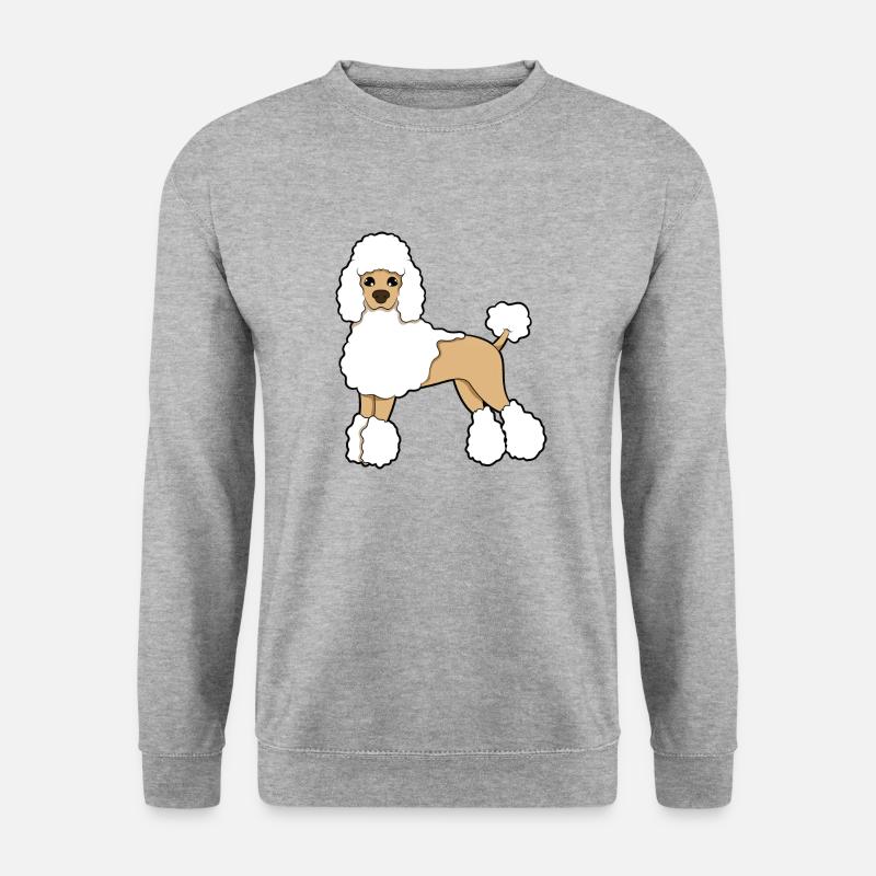 Pudel - Unisex Pullover - Weißgrau meliert
