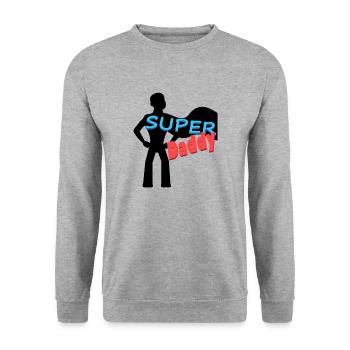 Super Daddy - Unisex Sweatshirt - salt & pepper - Front - Alina (178cm) & Michal (187cm)