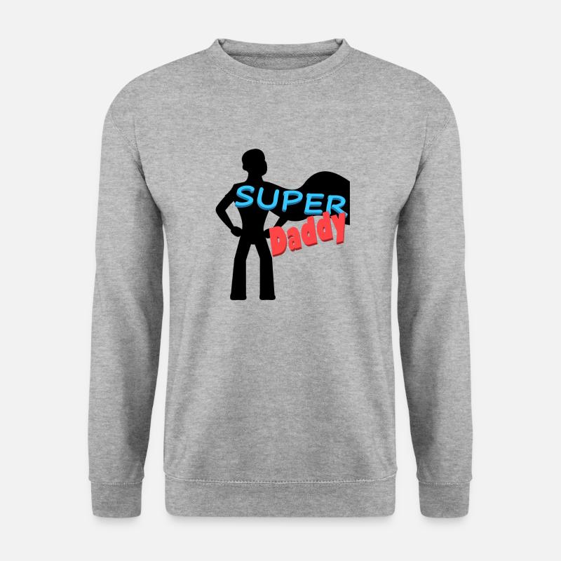 Super Daddy - Unisex Pullover - Weißgrau meliert
