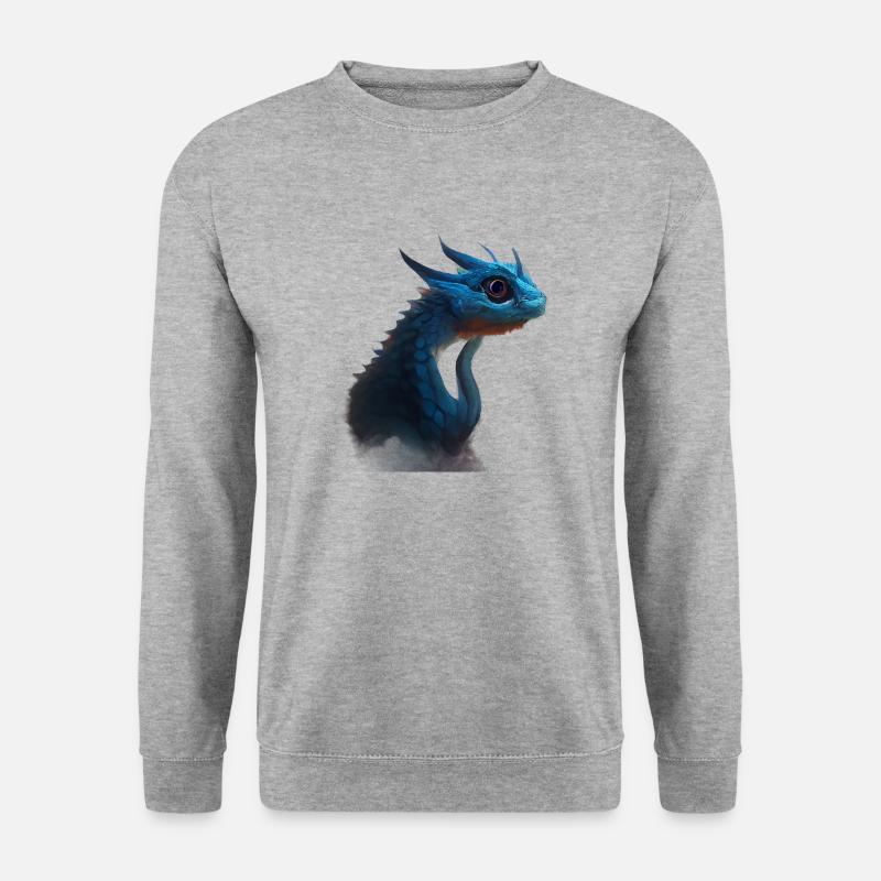 Blue Dragon - Unisex Pullover - Weißgrau meliert