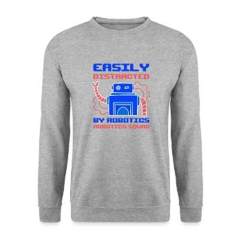 Ingénierie robotique Mécanique robotique ironique - Sweat-shirt Unisexe - gris chiné - Devant - Alina (178cm) & Michal (187cm)