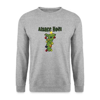 Alsace Christmas Christmas Christmas - Unisex Sweatshirt - salt & pepper - Front - Alina (178cm) & Michal (187cm)