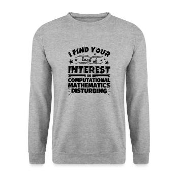Computer Mathematics Funny Gift - Unisex Sweatshirt - salt & pepper - Front - Alina (178cm) & Michal (187cm)
