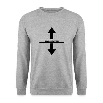 Funny "Two Seater" design for him and her - Unisex Sweatshirt - salt & pepper - Front - Alina (178cm) & Michal (187cm)