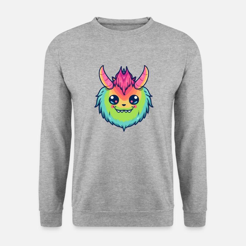 Netter Dämon des Pride-Monats - Unisex Pullover - Weißgrau meliert