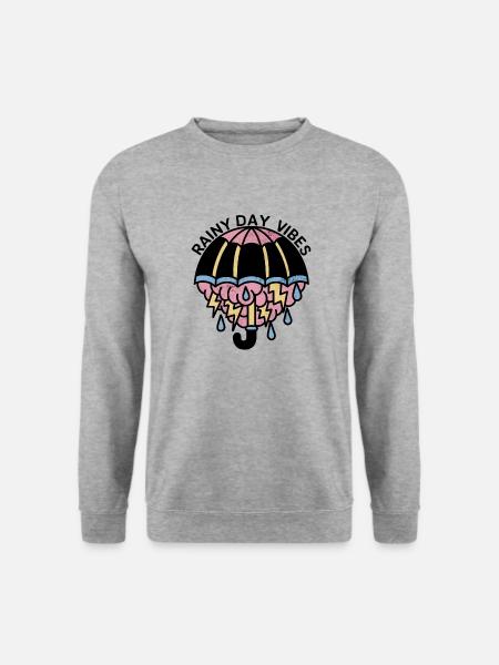 Paraply med Storm Cloud Rainy Day Vibes - Genser unisex - gråhvit melert