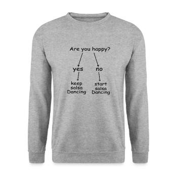 Dancing Dance Music - Unisex Sweatshirt - salt & pepper - Front - Alina (178cm) & Michal (187cm)