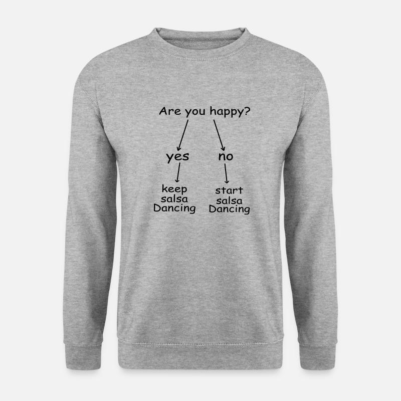 Dancing Dance Music - Unisex Pullover - Weißgrau meliert